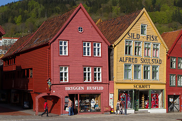 Image showing Bryggen in Bergen Norway