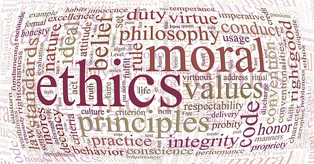 Image showing ethics and principles word cloud