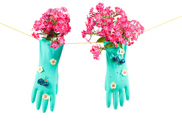 Image showing Conceptual photo with gloves