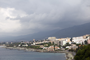 Image showing coastline view bastia corsica france