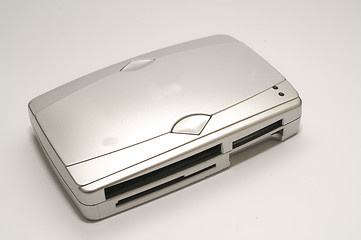 Image showing Generic silver card reader on white