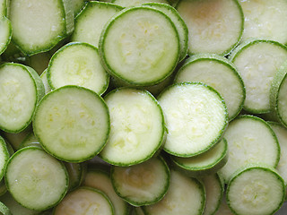 Image showing Courgettes zucchini