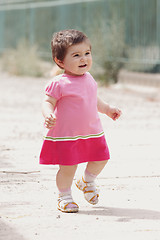 Image showing Baby girl in pink