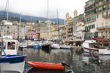 Image showing old port harbor Bastia Corsica France