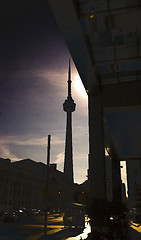 Image showing CN Tower - sunset