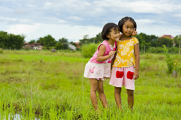 Image showing two cute asian girls