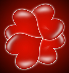 Image showing red four heart