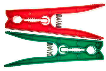 Image showing Large Clothes Pegs