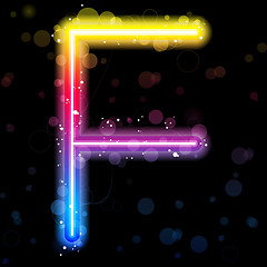 Image showing Alphabet Rainbow Lights  Glitter with Sparkles