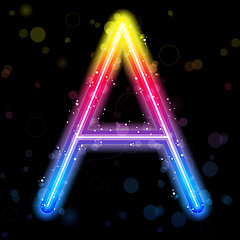 Image showing Alphabet Rainbow Lights  Glitter with Sparkles