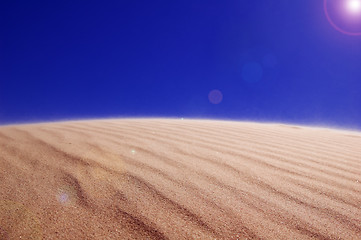 Image showing Sandy waves and the blue sky