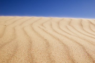 Image showing  Sandy waves and the blue sky