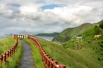 Image showing Hiking path in mountains 