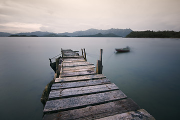 Image showing Jetty on a lake 