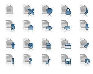 Image showing document icon set