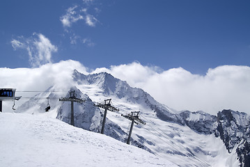 Image showing Ski resort. Caucasus Mountains.