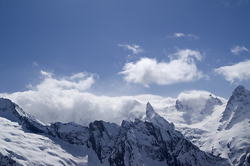 Image showing Mountains in cloud