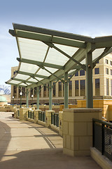 Image showing Open Mall Sidewalk Roof