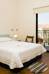 Image showing hotel room with view of church larnaca cyprus