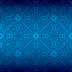 Image showing blue floral spiral background