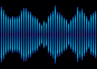 Image showing blue music equaliser