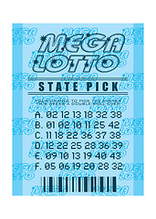 Image showing lottery ticket blue