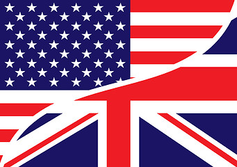 Image showing usa british flag