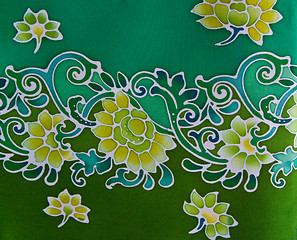 Image showing Batic Fabric Flower South of Thailand