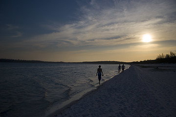 Image showing Sunset walk Mozambique