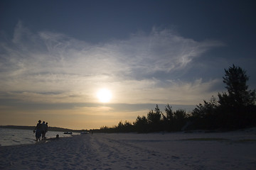 Image showing Sunset walk Mozambique