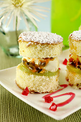 Image showing Passionfruit Sponge Stack