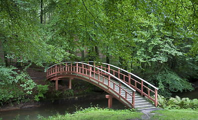 Image showing Footbridge in the park