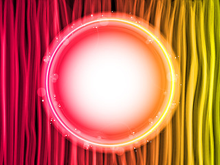 Image showing Abstract Red Lines Background with White Circle