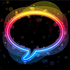 Image showing Rainbow Lights Speech Bubble