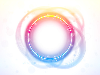 Image showing Rainbow Circle Border Brush Effect.