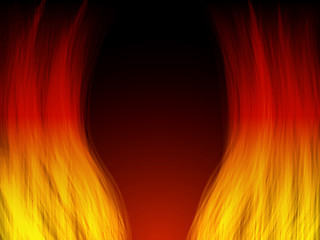 Image showing Realistic Fire Flames. Color and forms are editable.