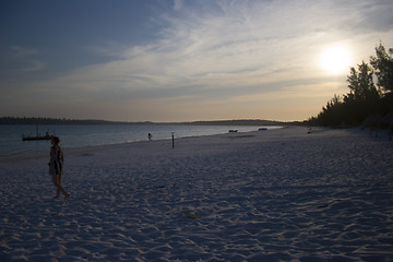 Image showing Evening family walk in Mozambique