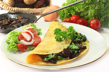 Image showing Mushroom omelet