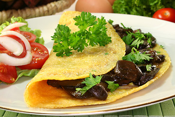 Image showing Mushroom omelet