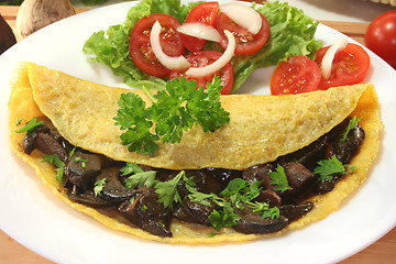 Image showing Mushroom omelet