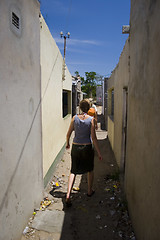 Image showing Tourist in Mozambique market