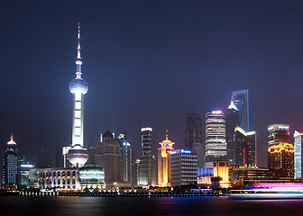 Image showing Shanghai: pudong at night.