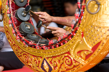 Image showing Gong Mon, a traditional Thai instrument