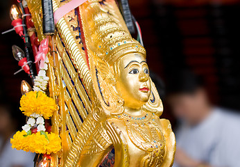 Image showing Detail of gong mon, a traditional Thai music instrument