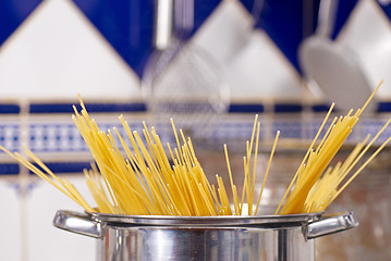 Image showing Preparing spaghetti