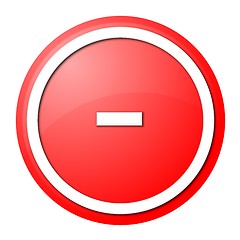 Image showing Red  Button Minus