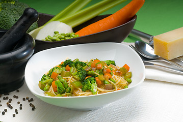 Image showing vegetable pasta