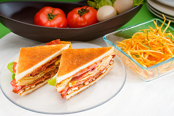 Image showing club sandwich