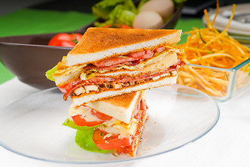 Image showing club sandwich