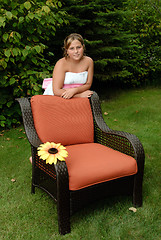 Image showing Girl Relaxing In The Sun